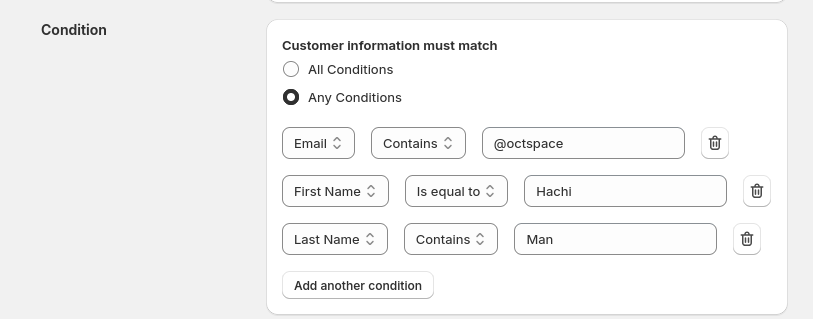 Auto Tag Conditions