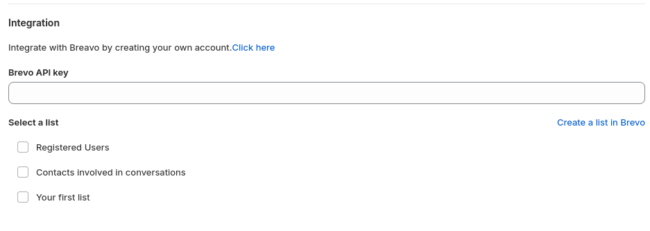 Brevo Integration Setup