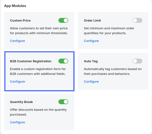 Enable Registration Form