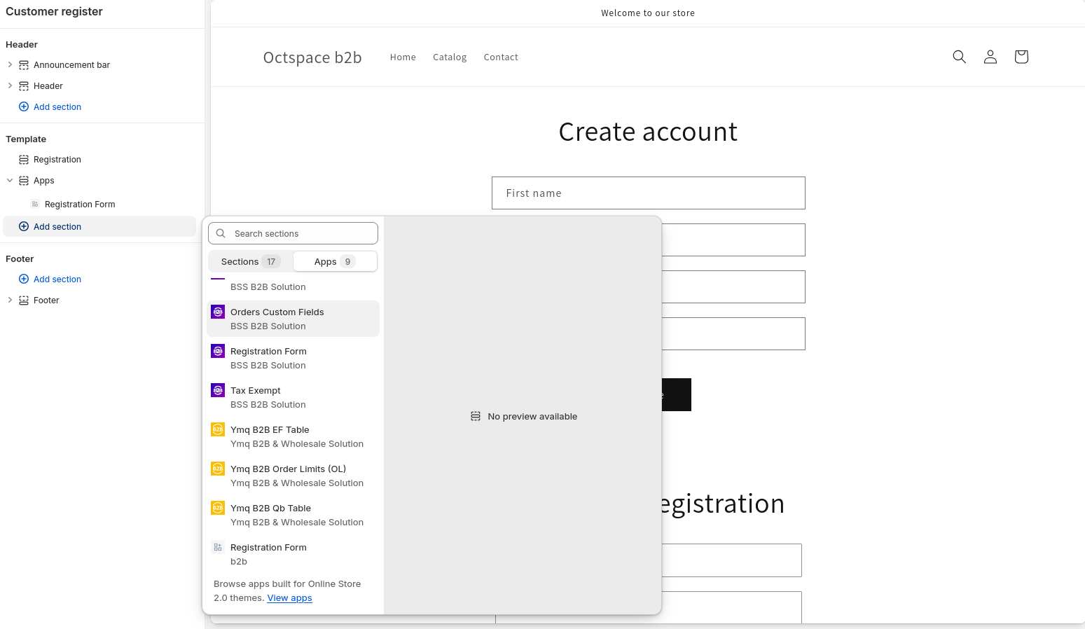 customize store